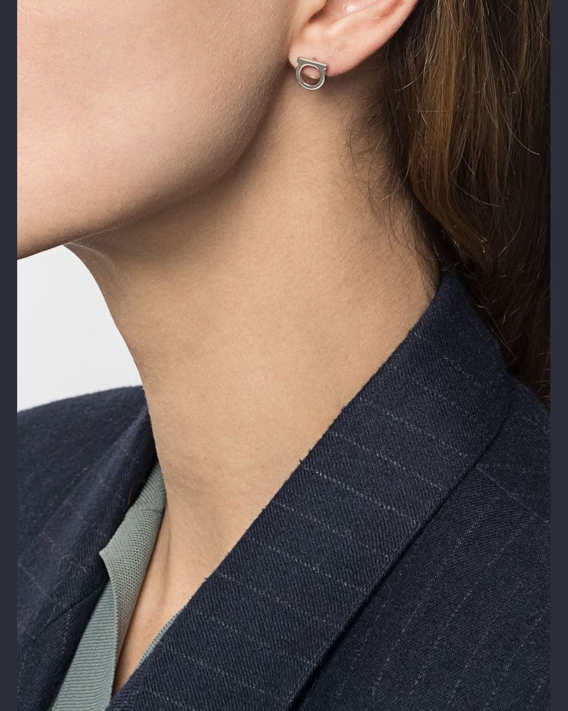 Ferragamo Silver Bijoux Earrings Glam Steals