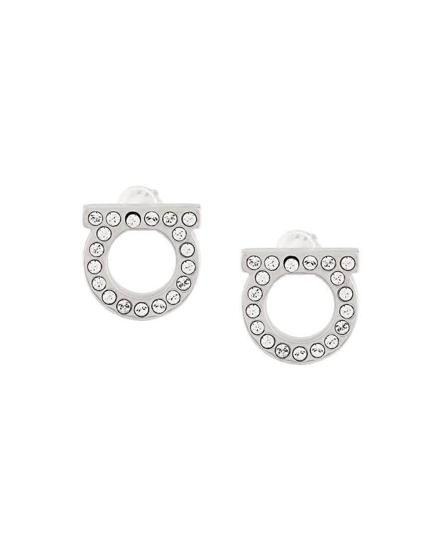 Ferragamo Silver Bijoux Earrings Glam Steals