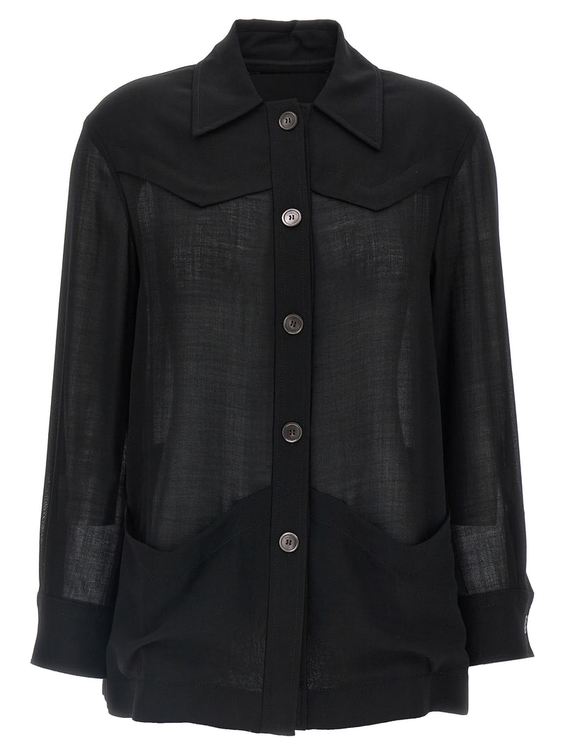 Ferragamo Wool Semi Sheer Jacket Glam Steals
