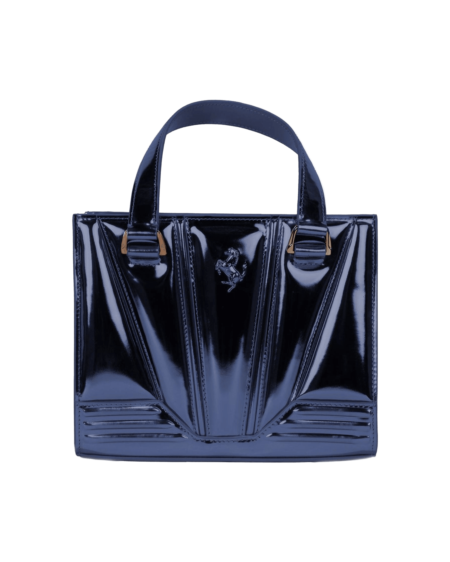 Ferrari Blue Leather Handbag Glam Steals