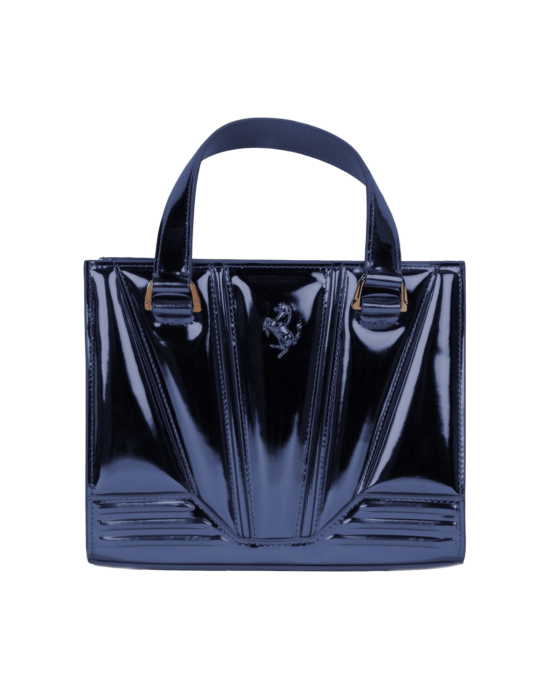 Ferrari Blue Leather Handbag Glam Steals