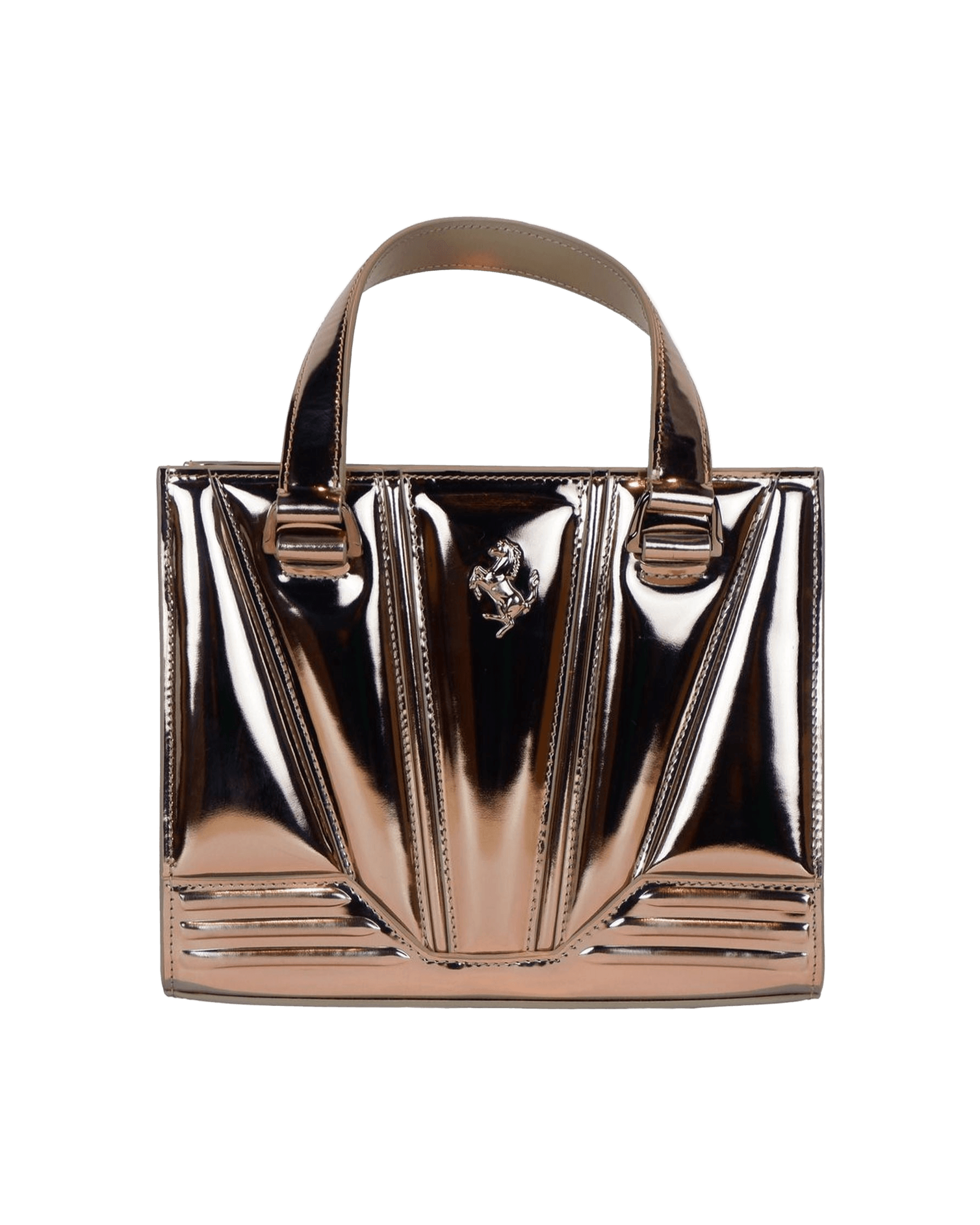 Ferrari Gray Leather Handbag Glam Steals