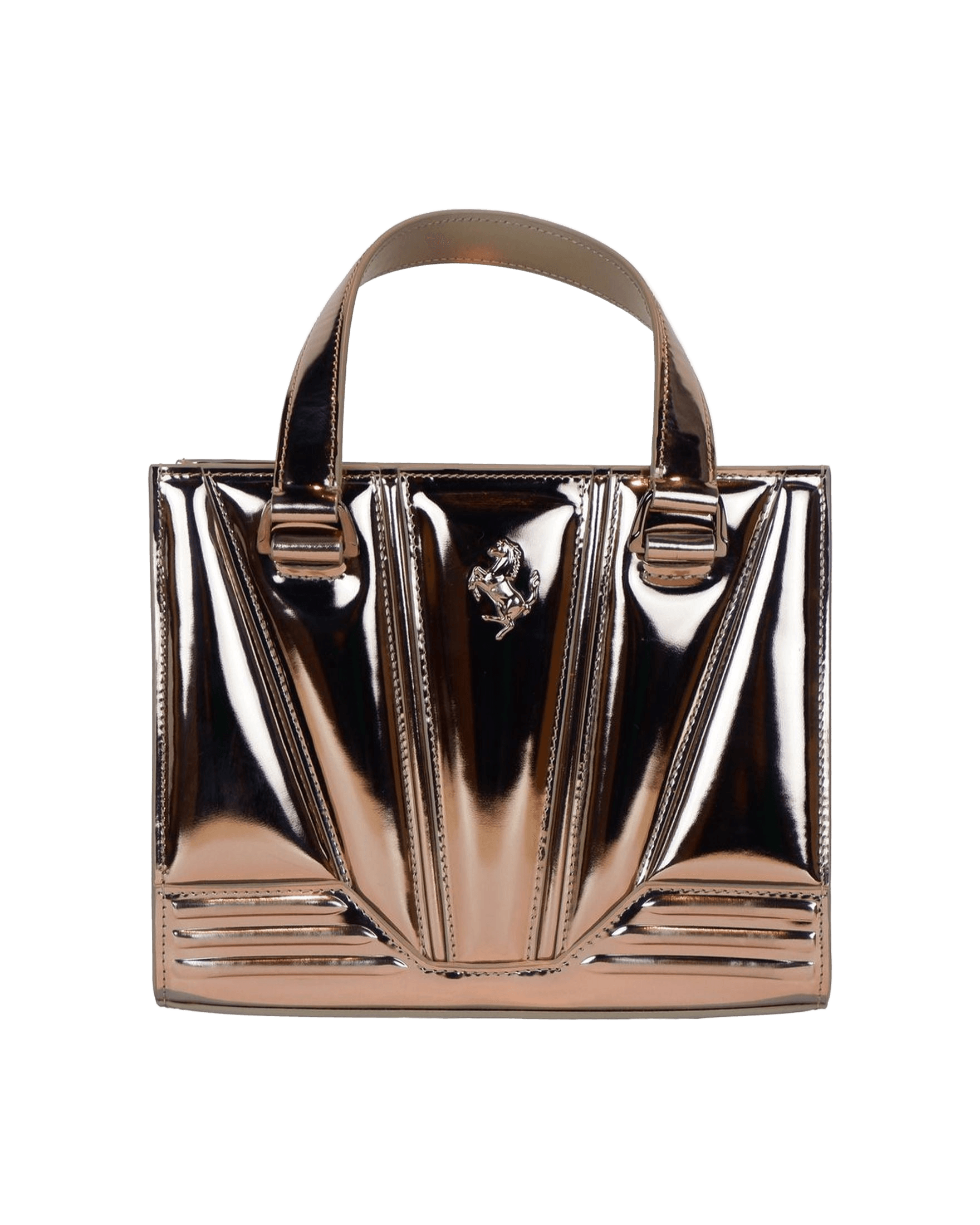 Ferrari Gray Leather Handbag Glam Steals