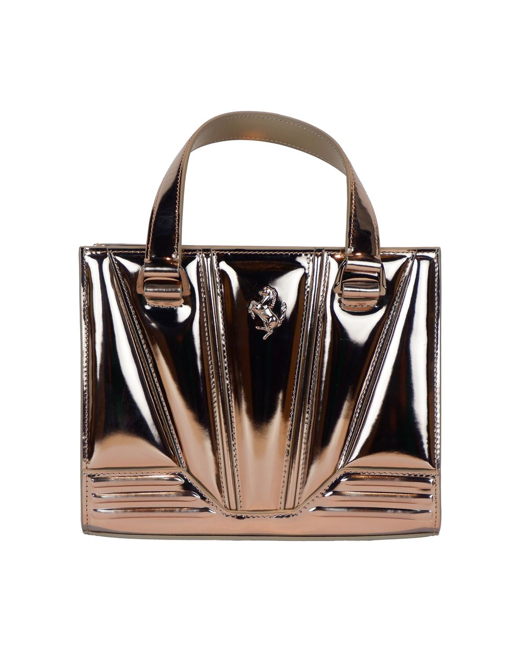 Ferrari Gray Leather Handbag Glam Steals