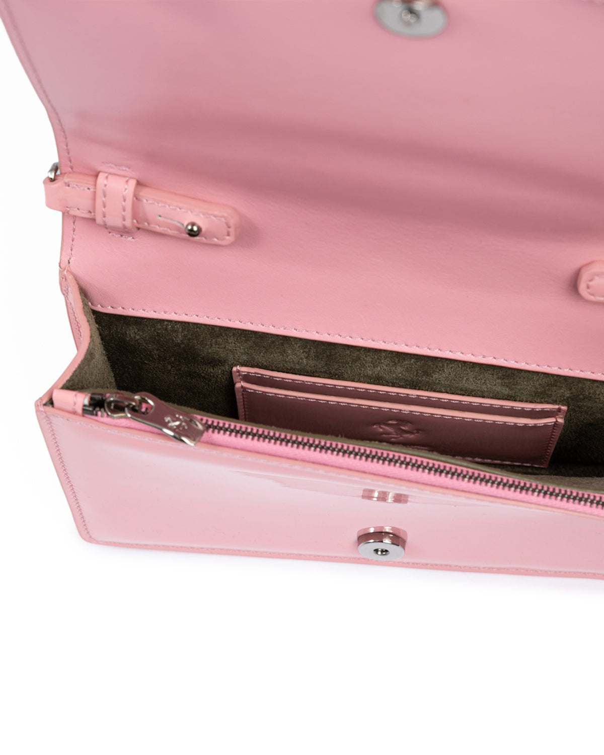 Ferrari Pink Leather Gt Patent Bag with Chain Glam Steals