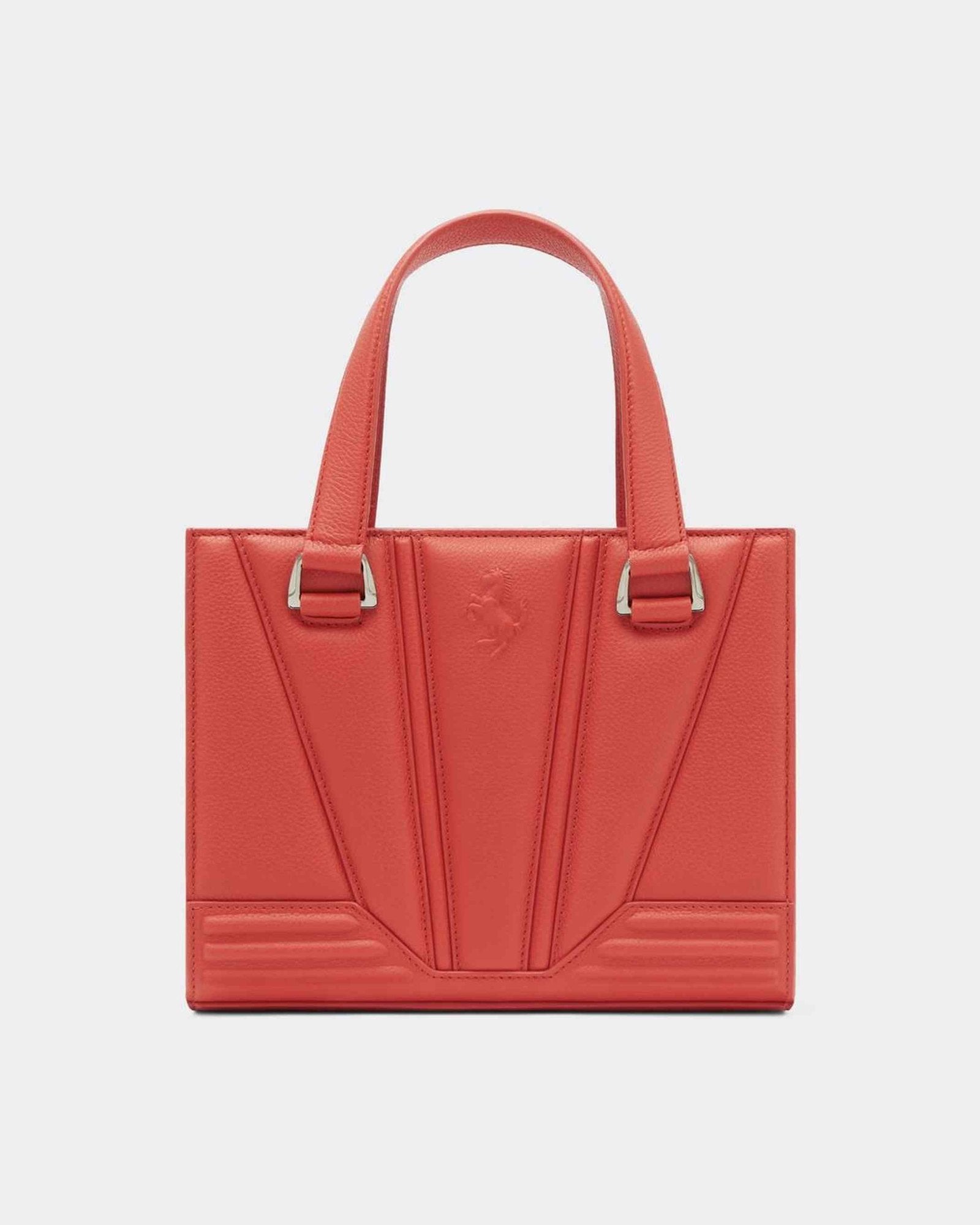 Ferrari Red Leather Handbag Glam Steals