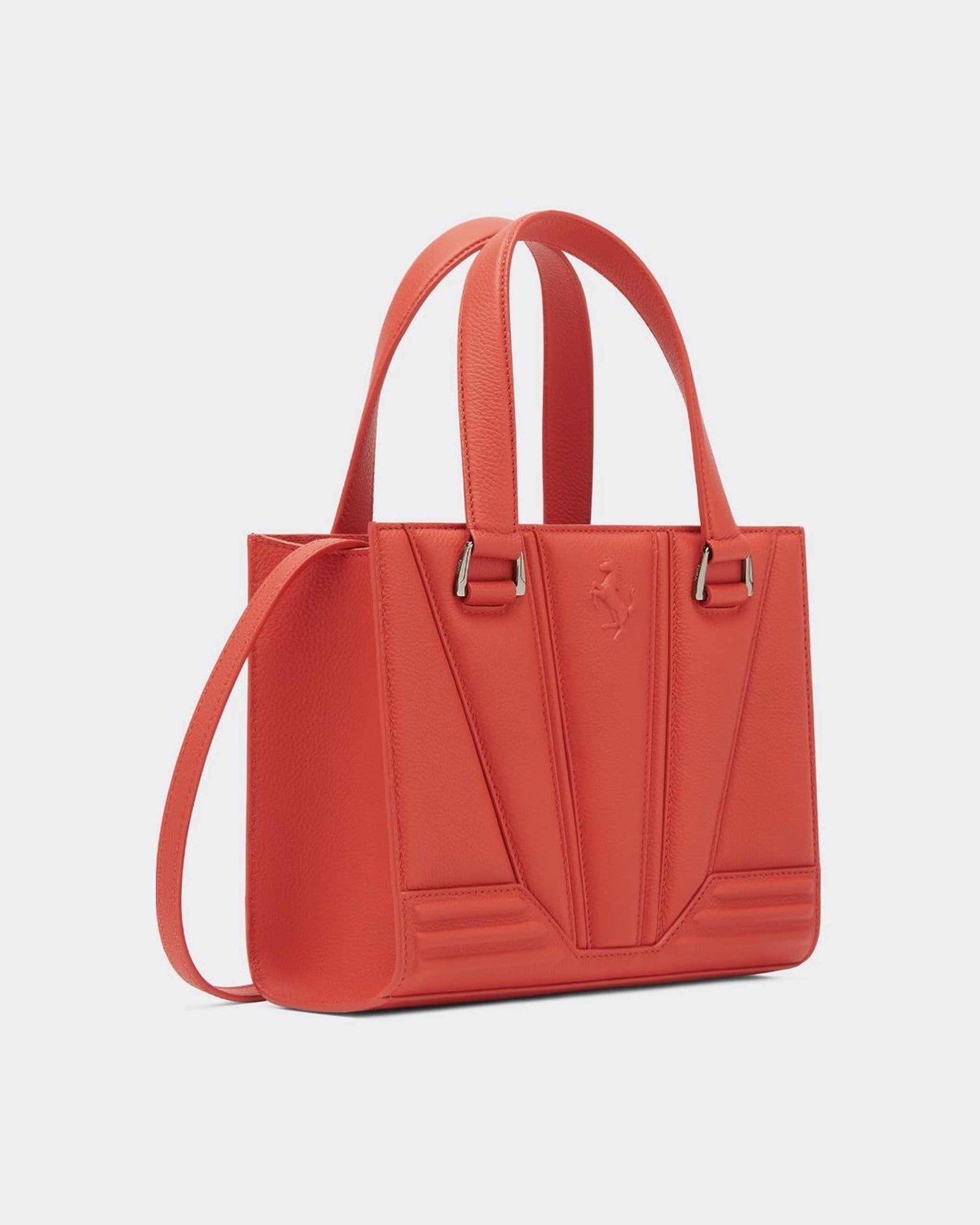 Ferrari Red Leather Handbag Glam Steals