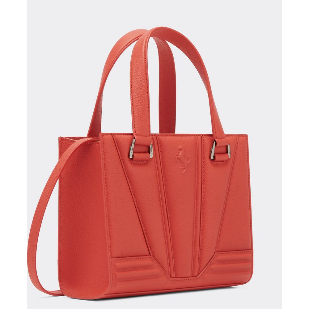 Ferrari Red Leather Handbag Glam Steals