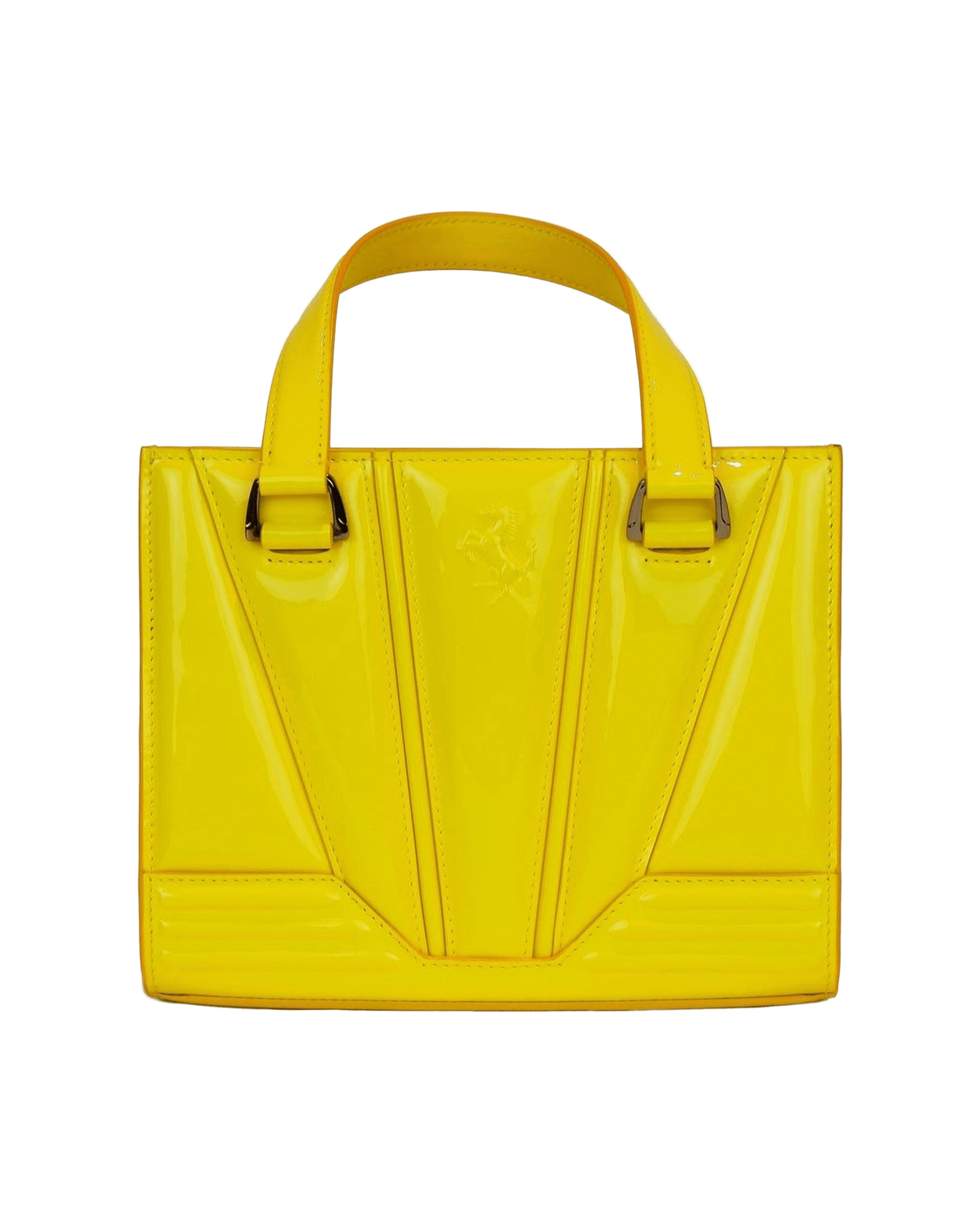 Ferrari Yellow Leather Handbag Glam Steals