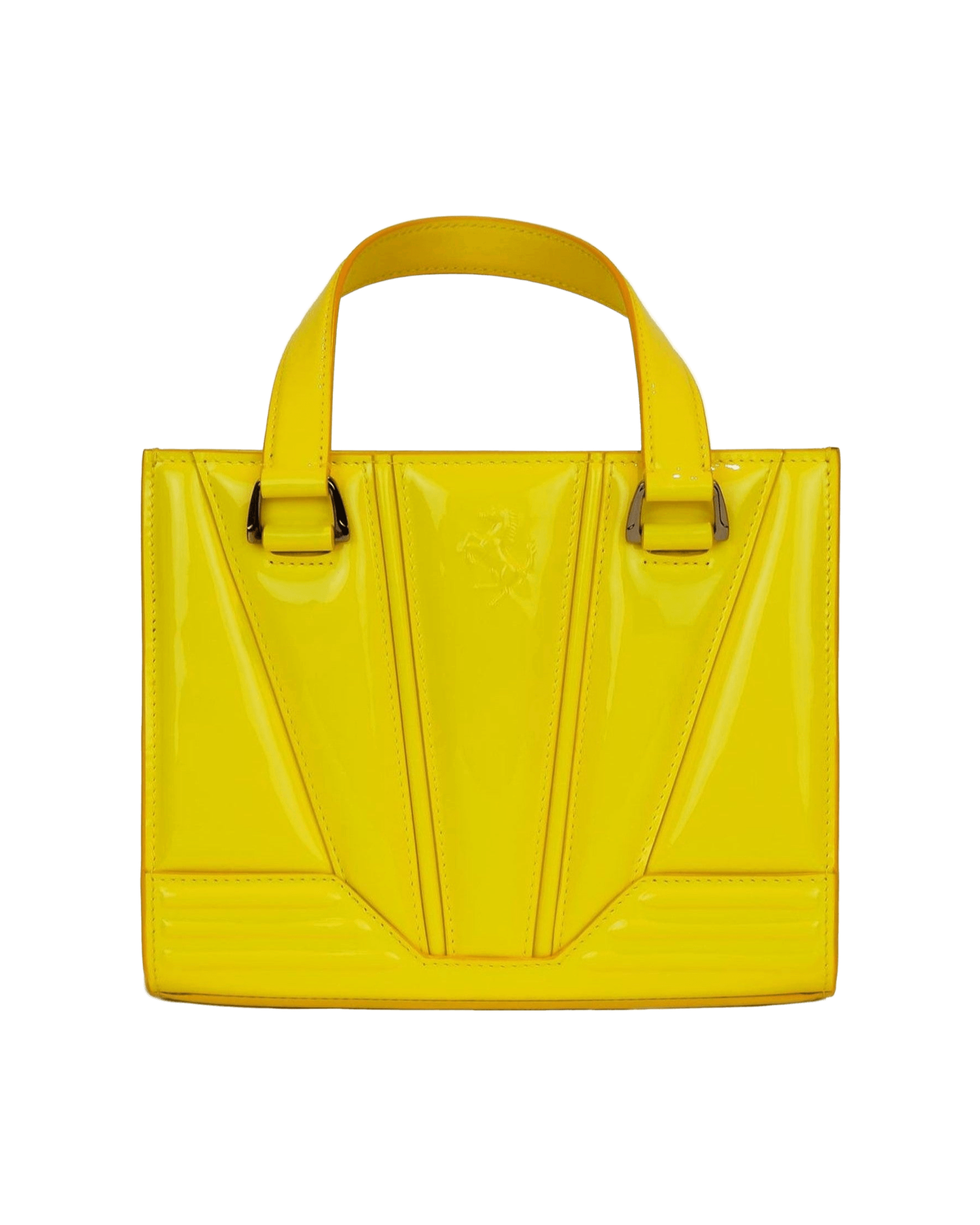 Ferrari Yellow Leather Handbag Glam Steals