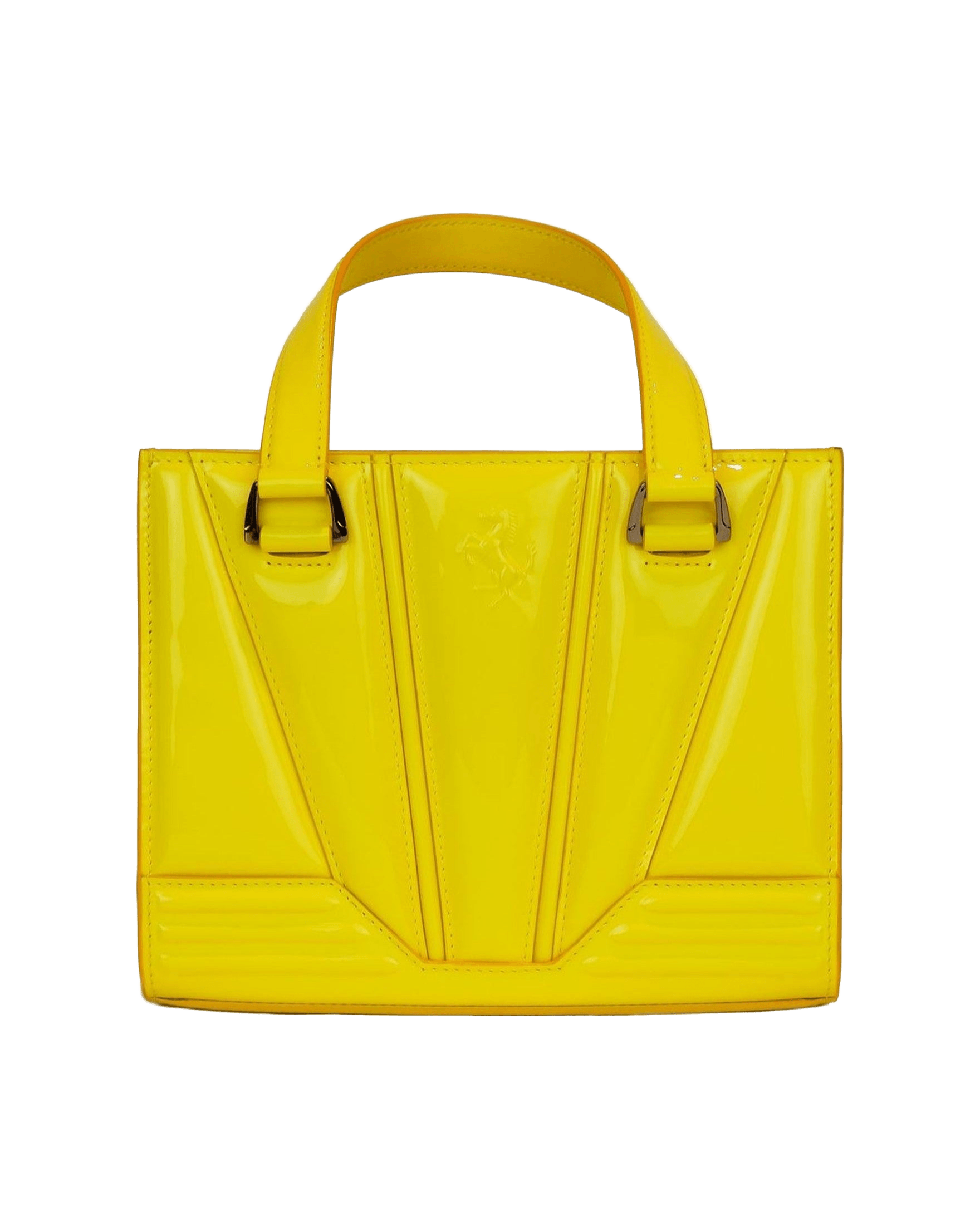 Ferrari Yellow Leather Handbag Glam Steals
