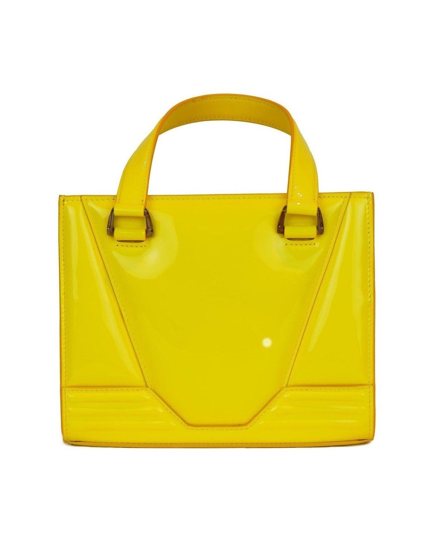 Ferrari Yellow Leather Handbag Glam Steals