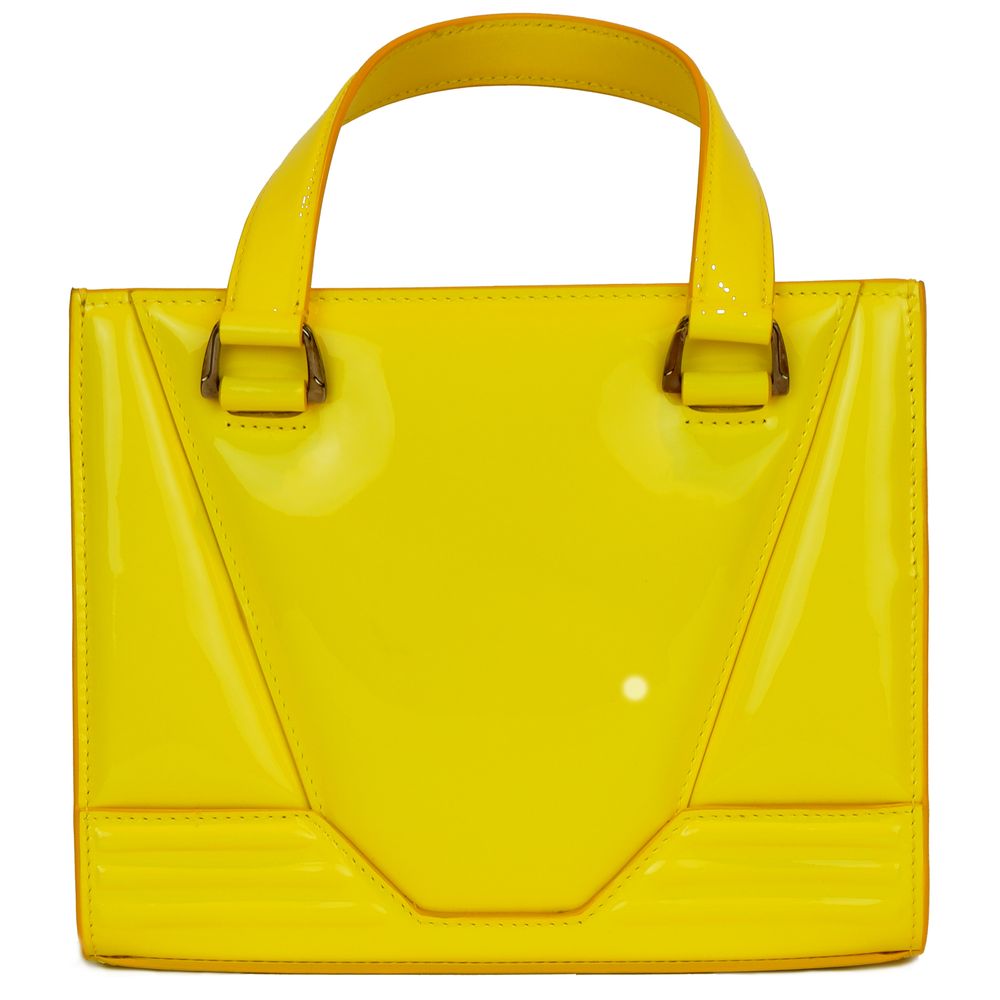 Ferrari Yellow Leather Handbag Glam Steals