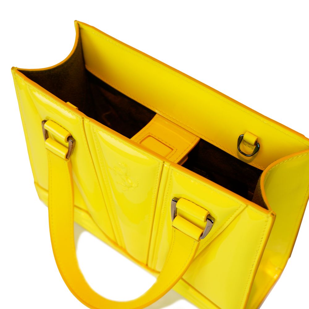 Ferrari Yellow Leather Handbag Glam Steals