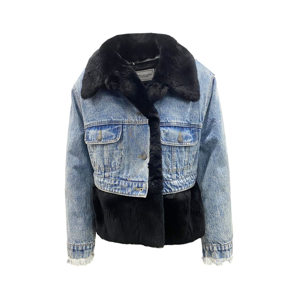 Forte Dei Marmi Couture Denim Fur Lining Jacket Glam Steals
