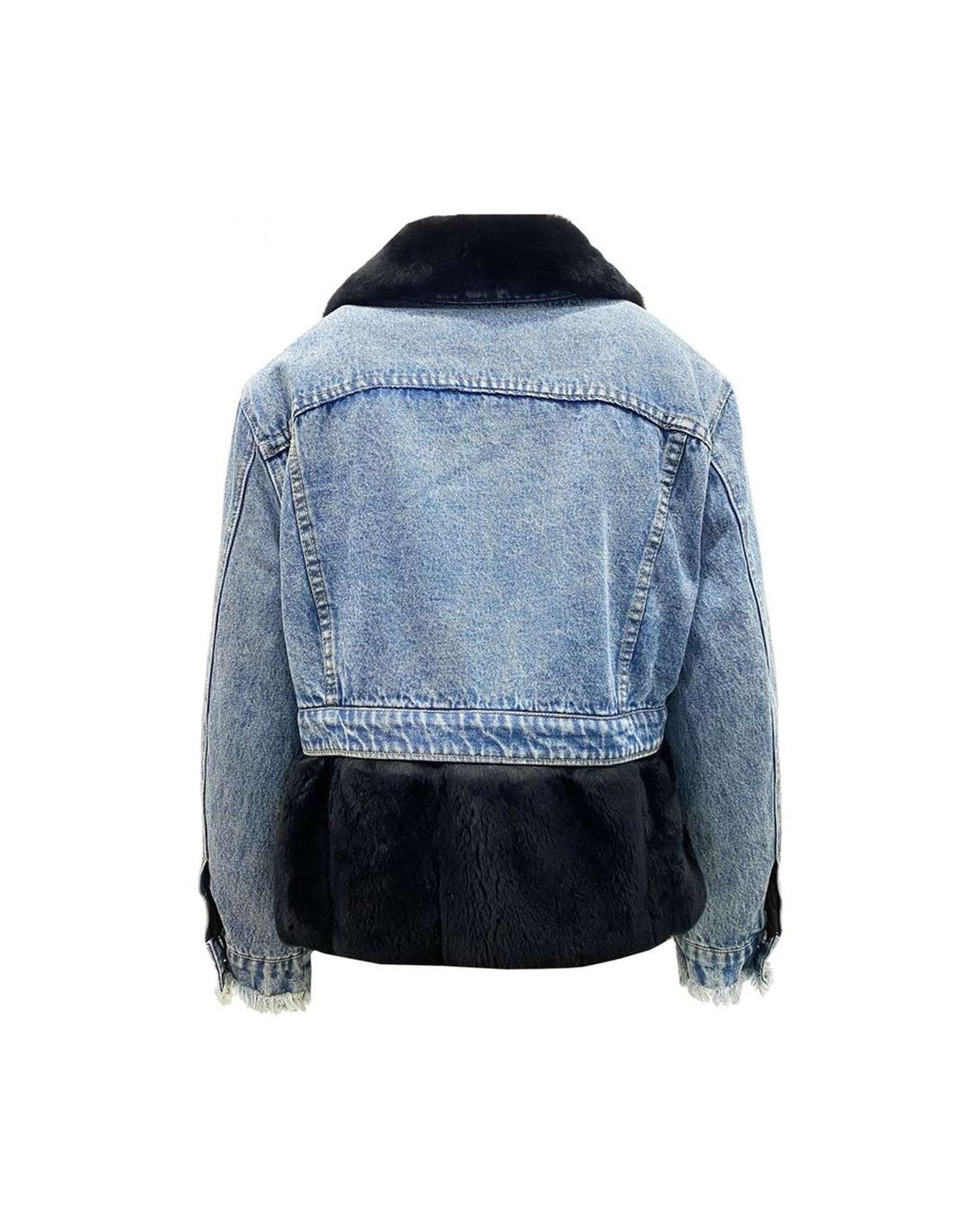 Forte Dei Marmi Couture Denim Fur Lining Jacket Glam Steals
