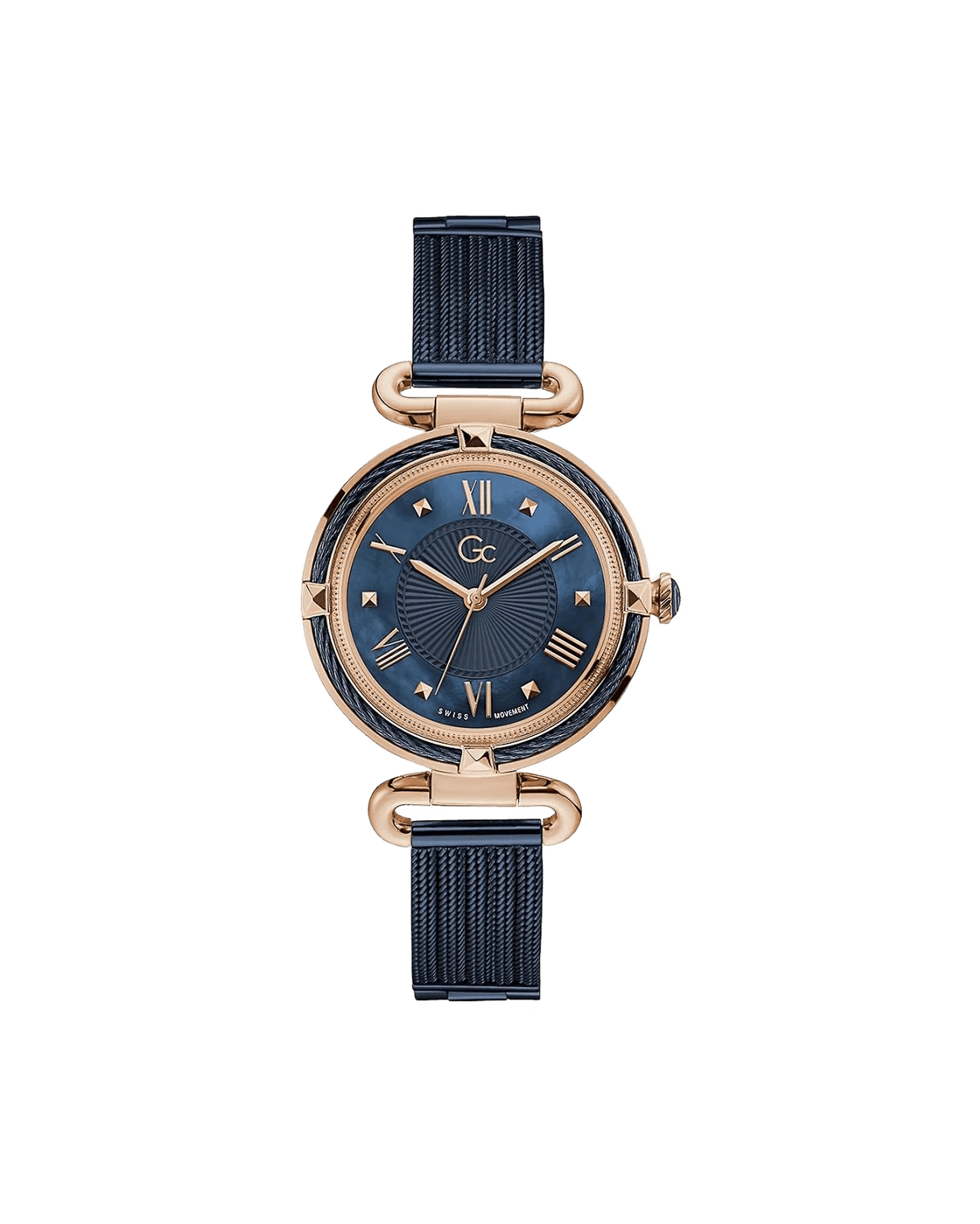 Gc Blue Stainless Steel Dress Watch Watches