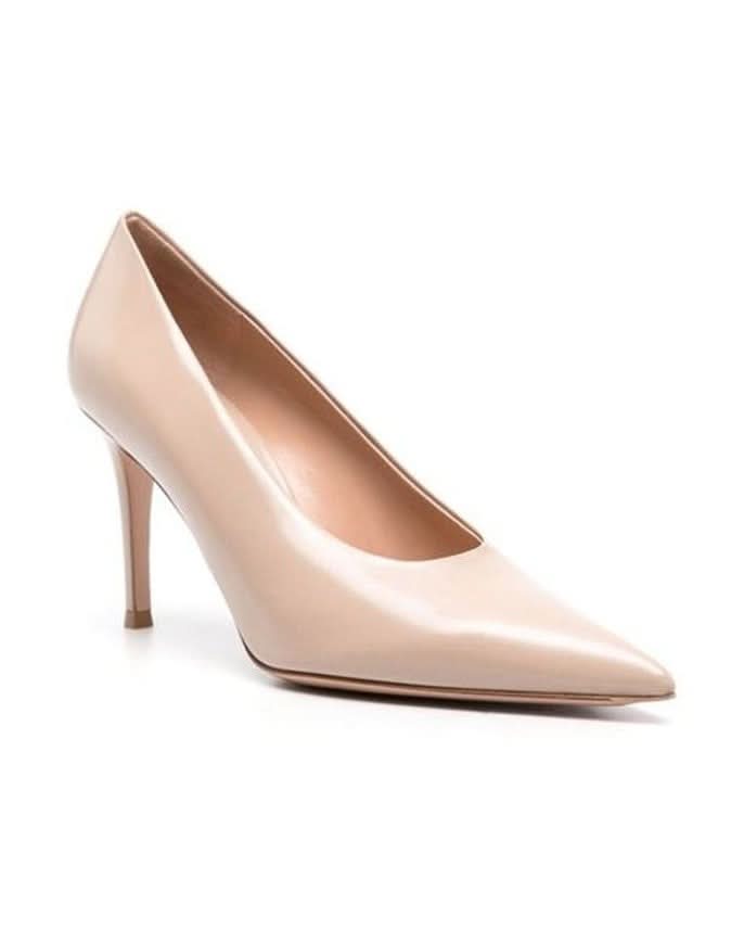 Gianvito Rossi Beige Calfskin High Heel Pumps 