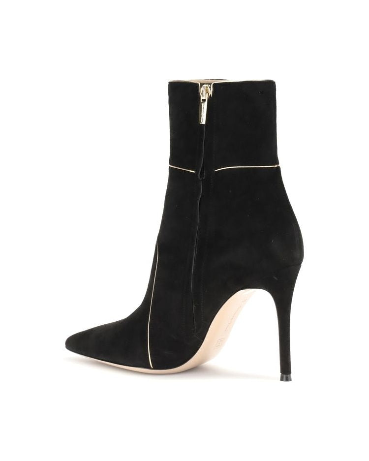 Gianvito Rossi Black Leather Ankle Boots Glam Steals