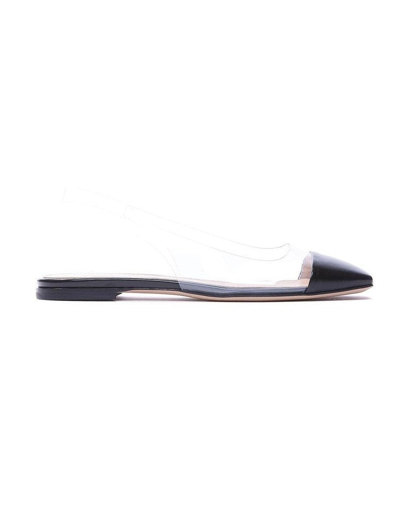 Gianvito Rossi Black Plexiglass Ballet Flats Flats