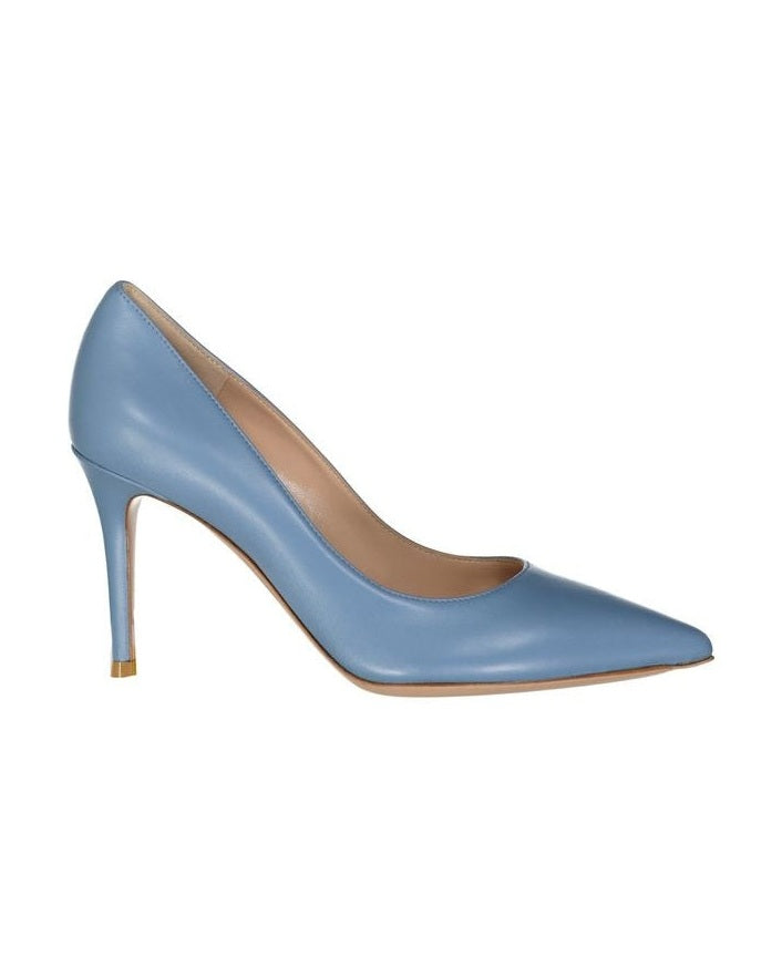 Gianvito Rossi Blue Leather High Heel Pumps 