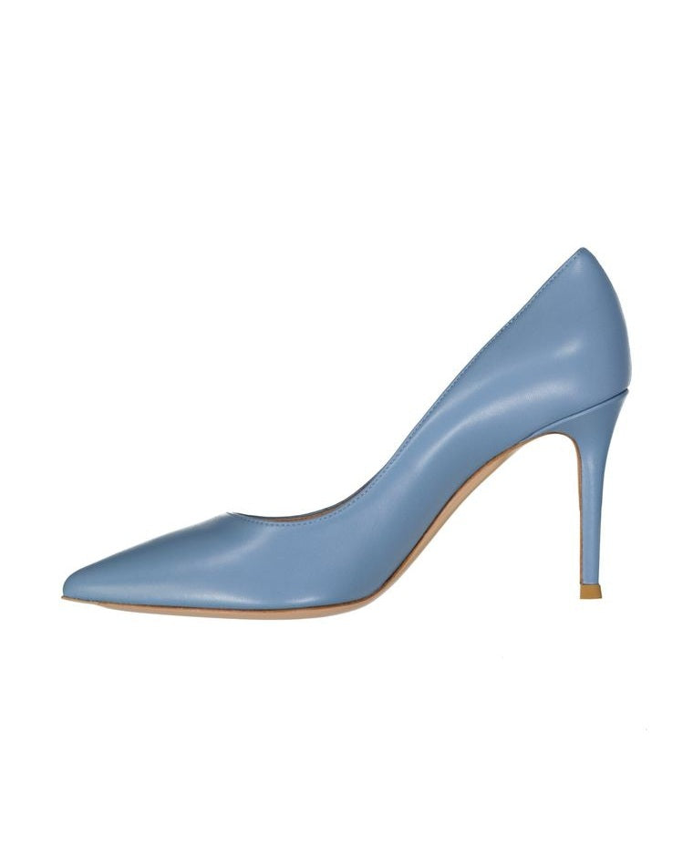 Gianvito Rossi Blue Leather High Heel Pumps 
