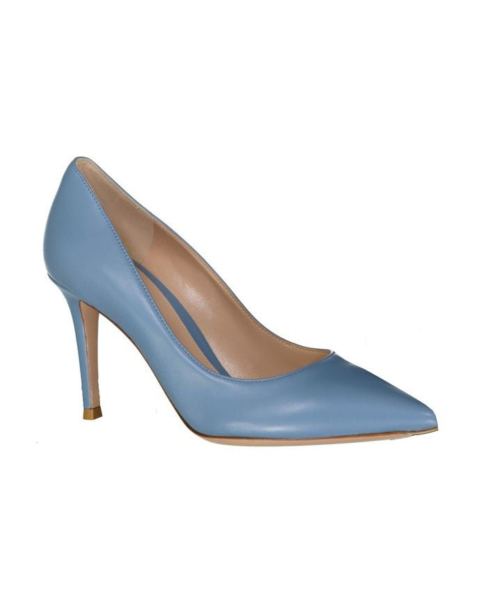Gianvito Rossi Blue Leather High Heel Pumps 