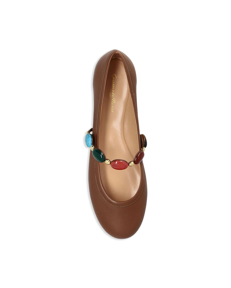 Gianvito Rossi Brown Leather Flat Shoes Glam Steals