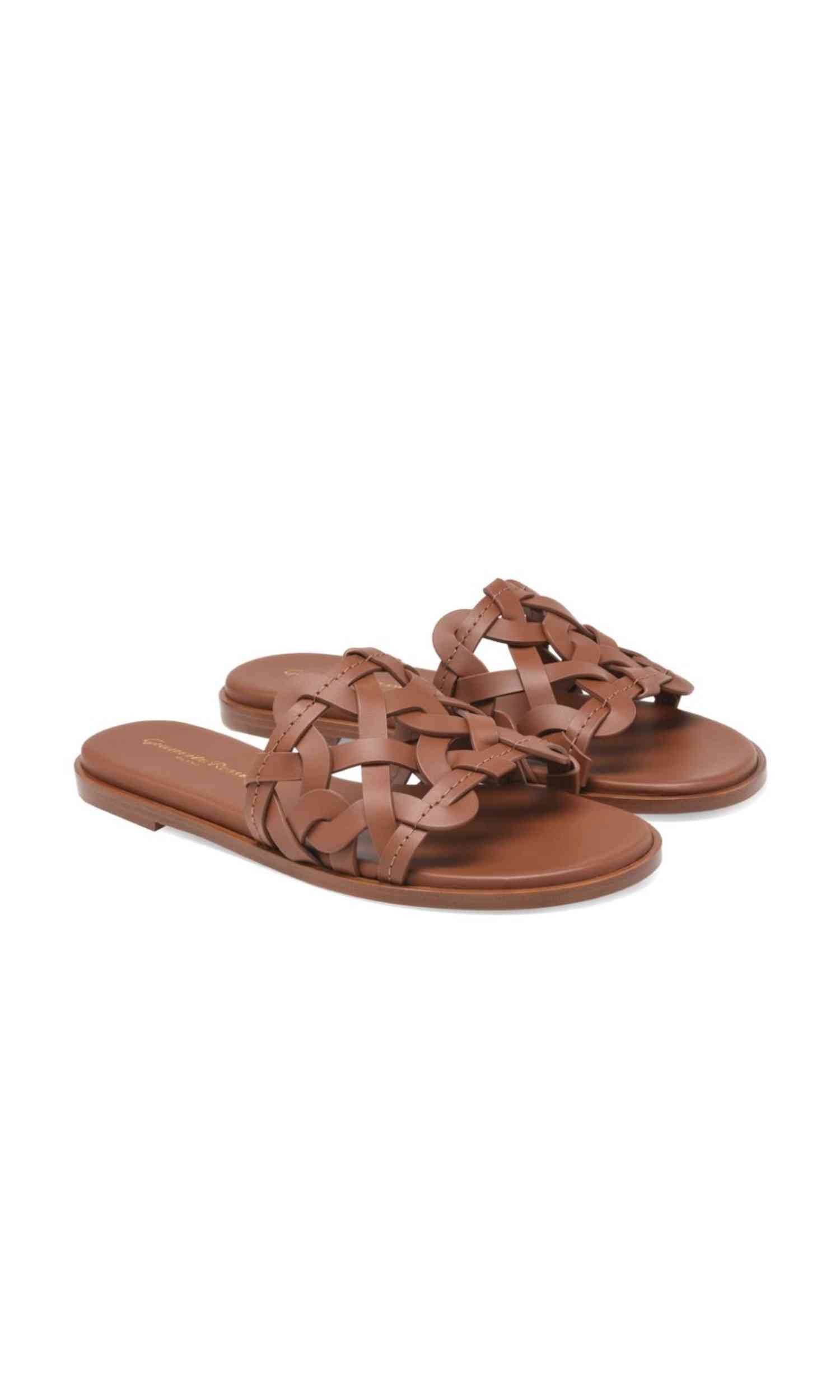 Gianvito Rossi Brown Leather Sandals Glam Steals