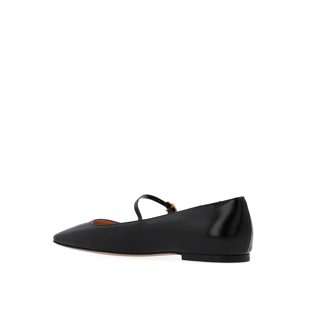 Gianvito Rossi Christina Leather Ballerina Flats Glam Steals