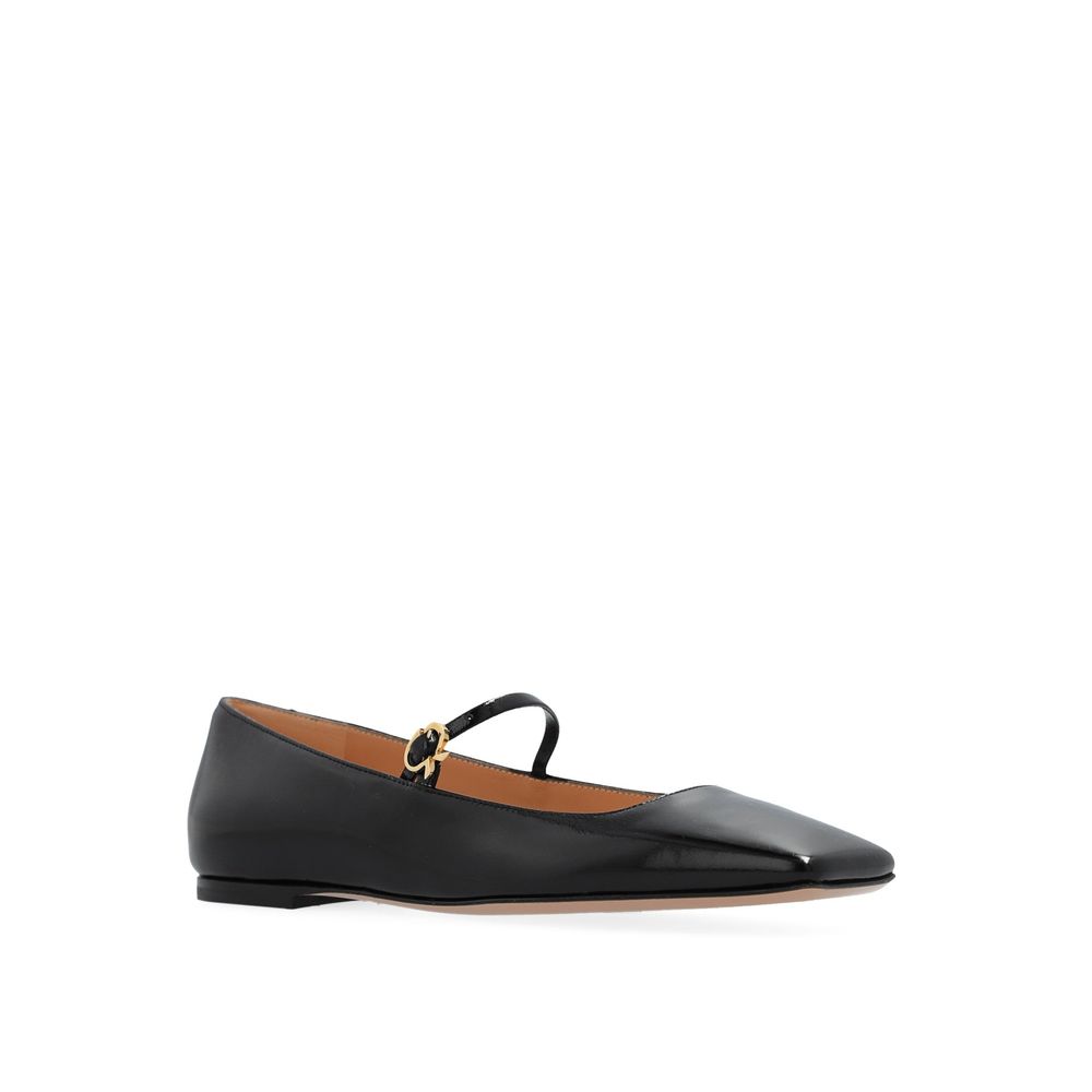 Gianvito Rossi Christina Leather Ballerina Flats