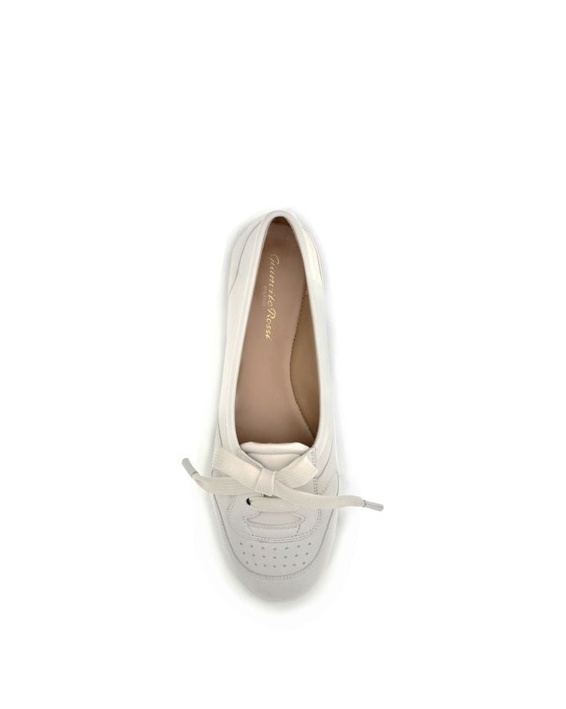 Gianvito Rossi White Calf Leather Bos Taurus Ballet Flats Glam Steals