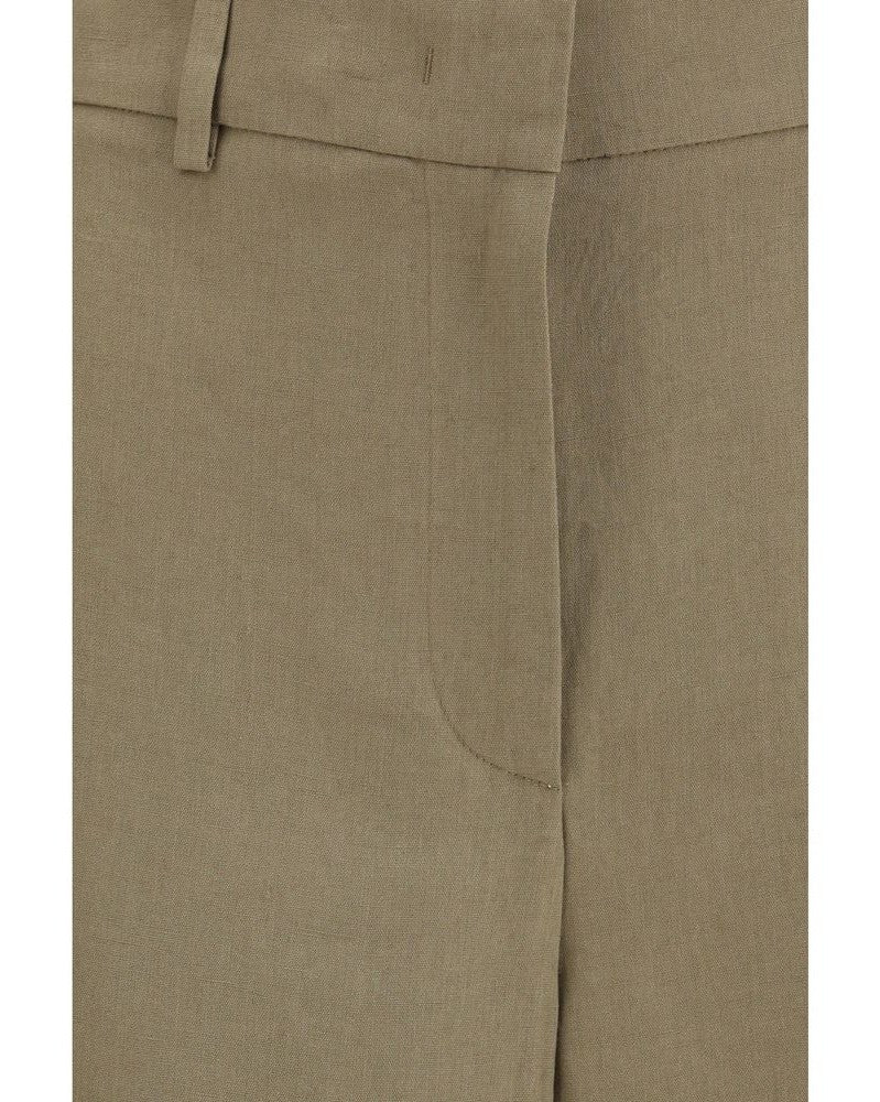 Giorgio Armani Beige Linen Casual Pant Glam Steals