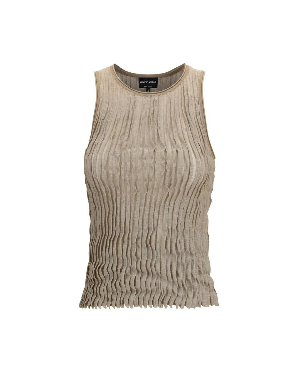 Giorgio Armani Beige Silk Tank Top Glam Steals
