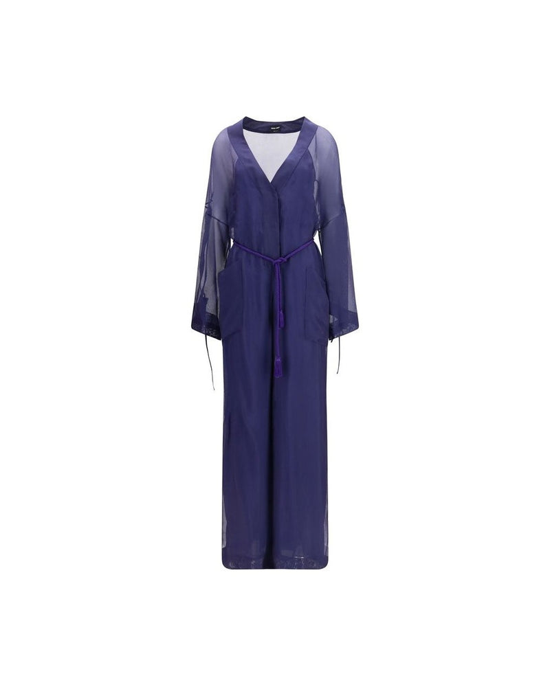 Giorgio Armani Blue Viscose Jumpsuit 