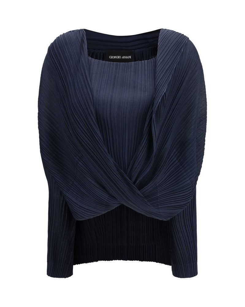 Giorgio Armani Blue Viscose Pattern Shirt Glam Steals