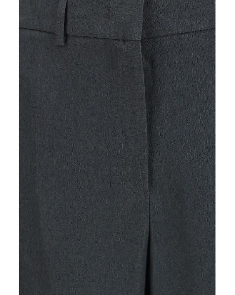 Giorgio Armani Brown Linen Casual Pant Glam Steals