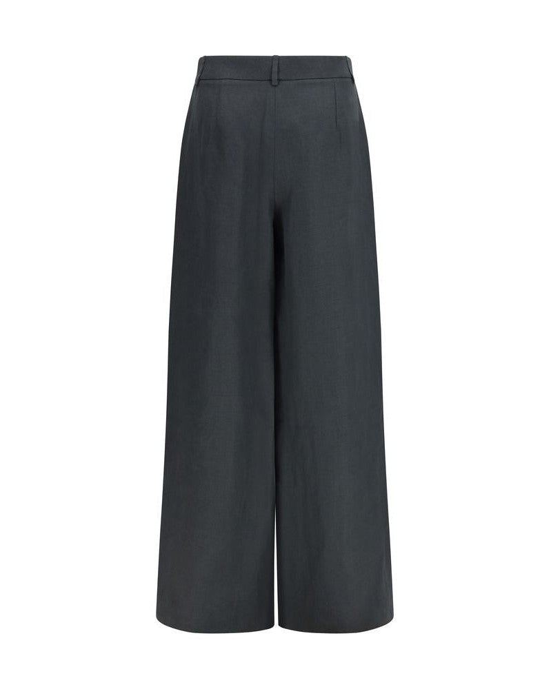 Giorgio Armani Brown Linen Casual Pant Glam Steals