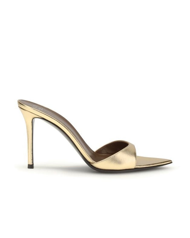 Giuseppe Zanotti Gold Leather Stiletto Heel Sandals Glam Steals