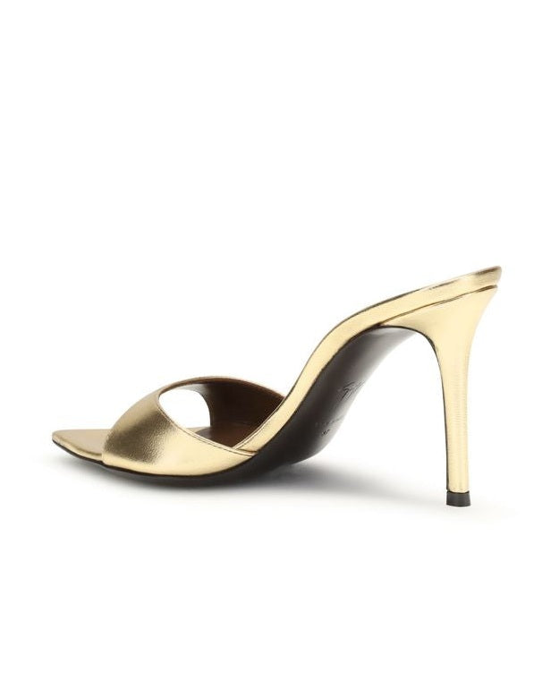 Giuseppe Zanotti Gold Leather Stiletto Heel Sandals Glam Steals