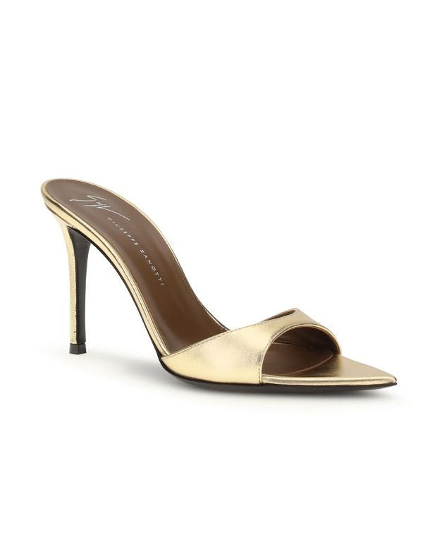 Giuseppe Zanotti Gold Leather Stiletto Heel Sandals Glam Steals