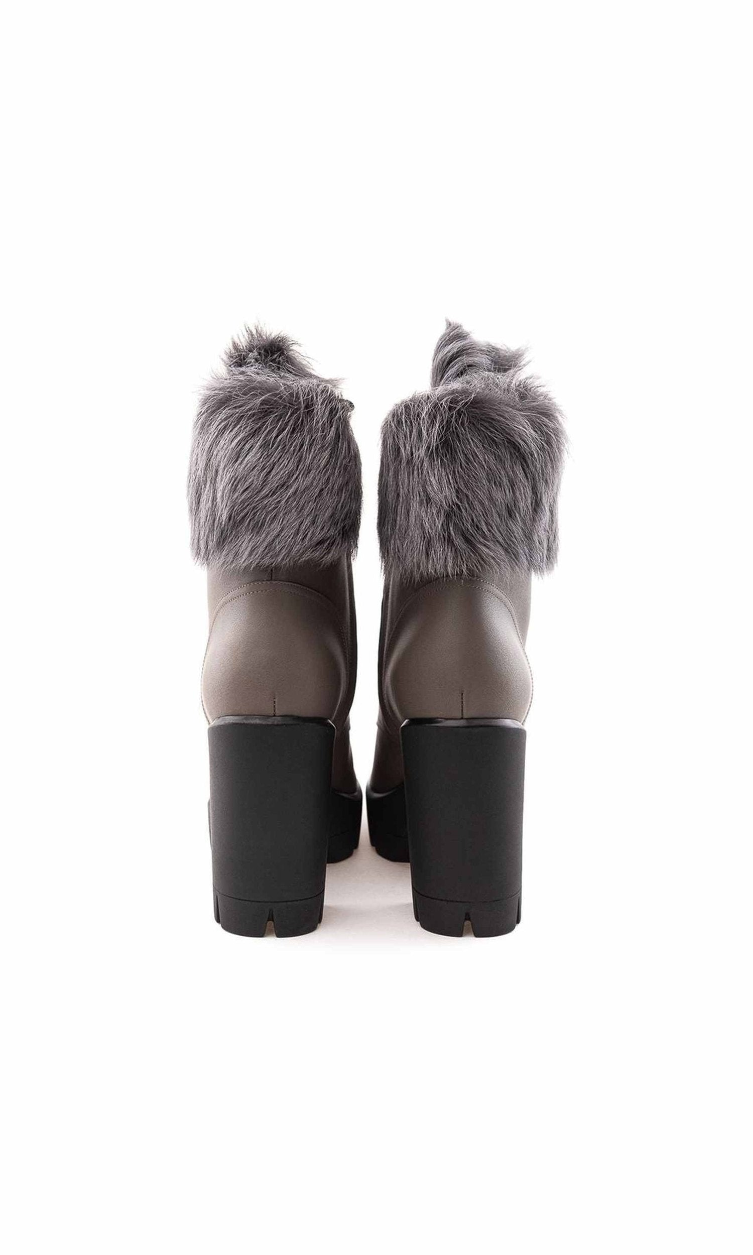 Giuseppe Zanotti Gray Leather Eco Boot Glam Steals
