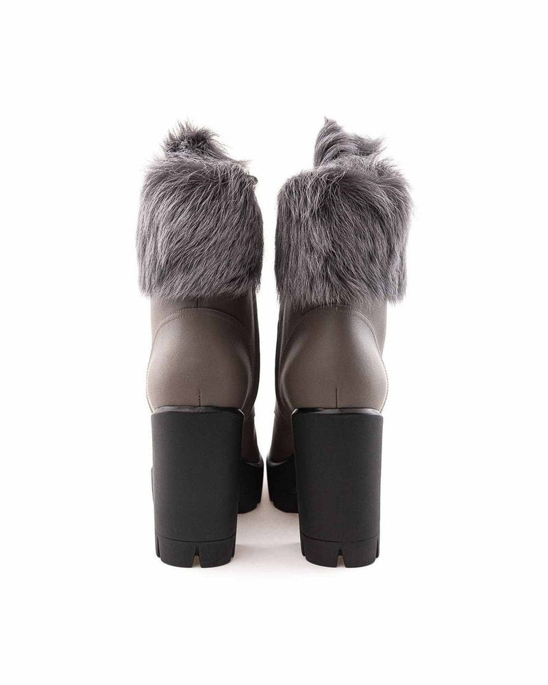 Giuseppe Zanotti Gray Leather Eco Boot Glam Steals
