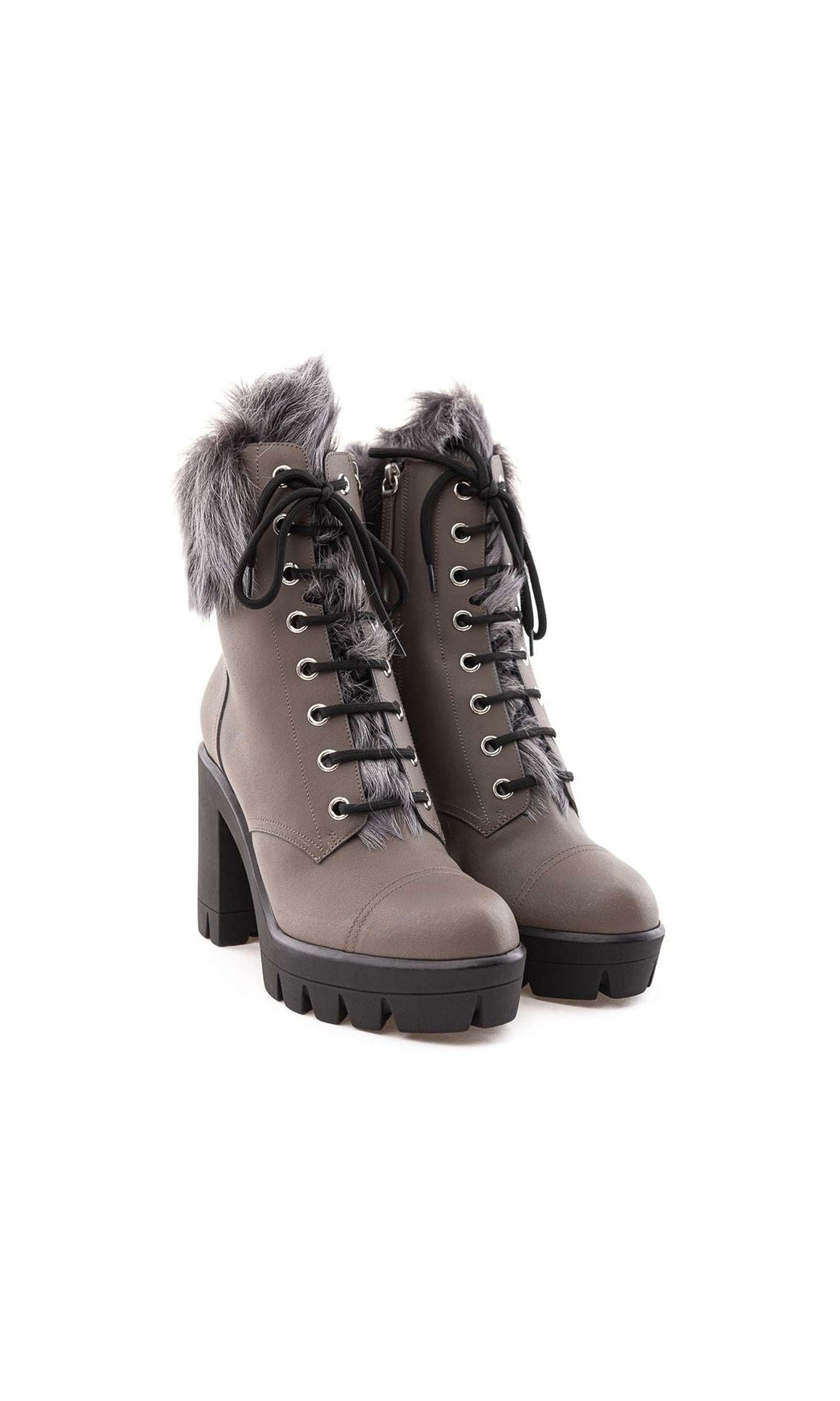 Giuseppe Zanotti Gray Leather Eco Boot Glam Steals