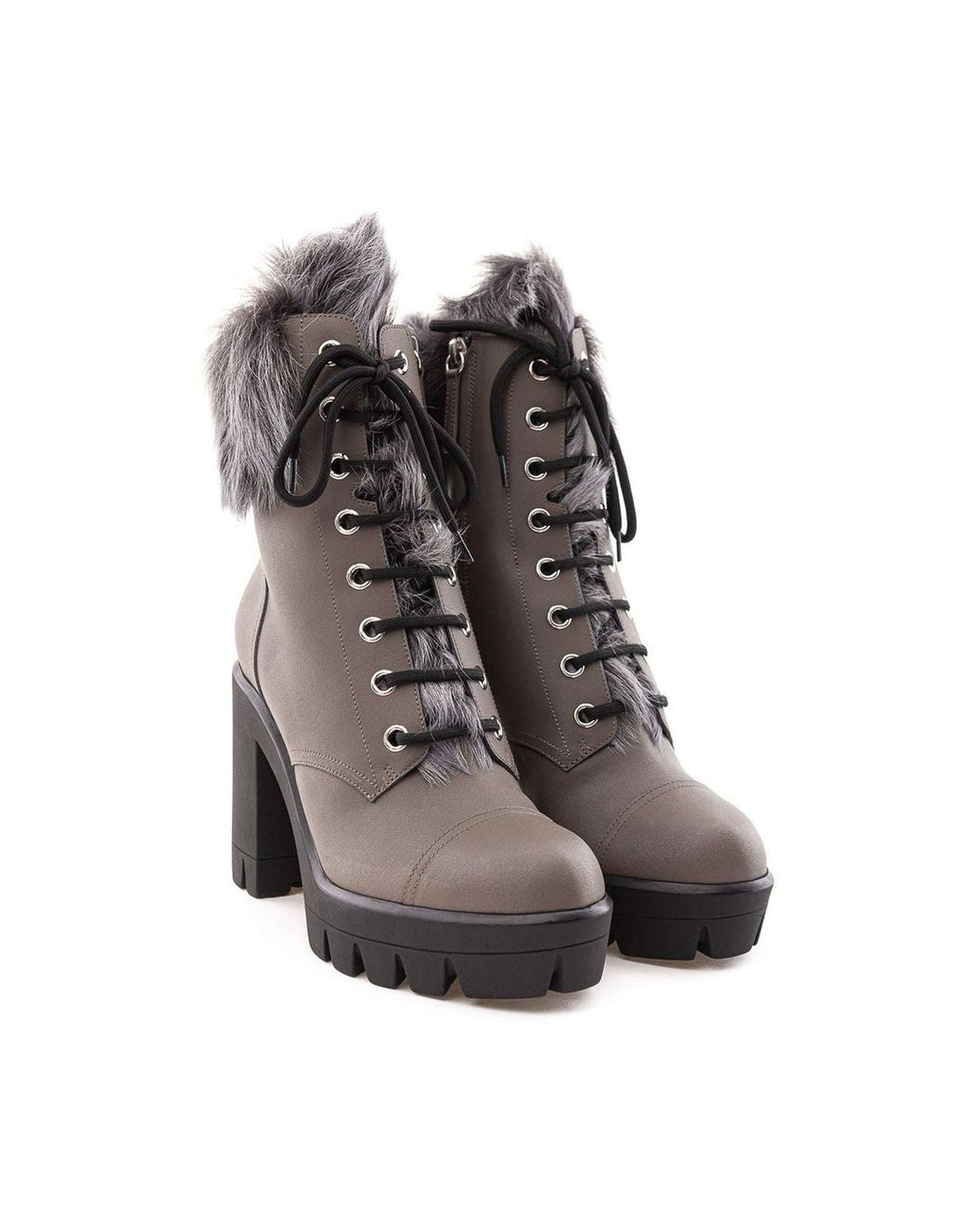 Giuseppe Zanotti Gray Leather Eco Boot Glam Steals
