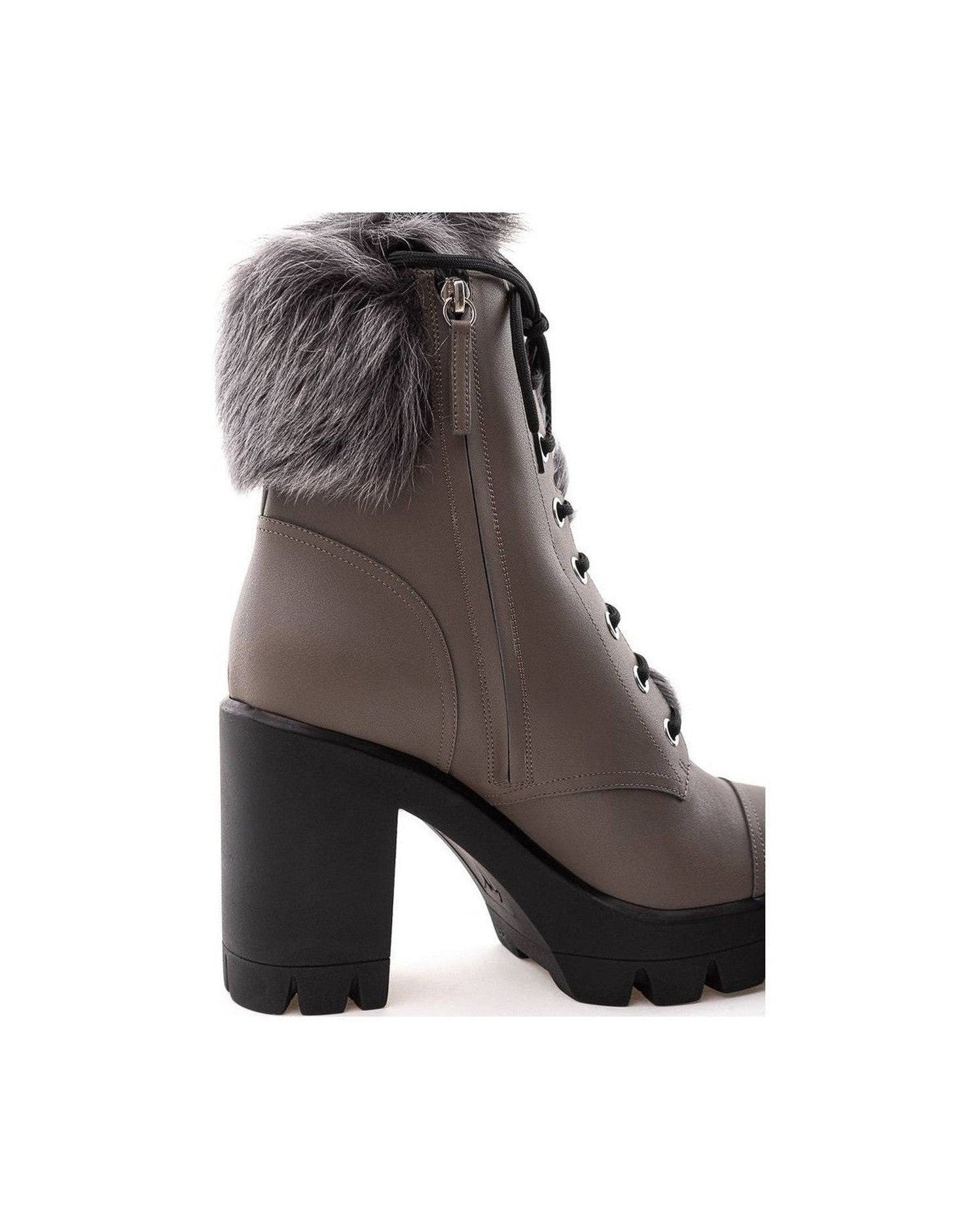 Giuseppe Zanotti Gray Leather Eco Boot Glam Steals