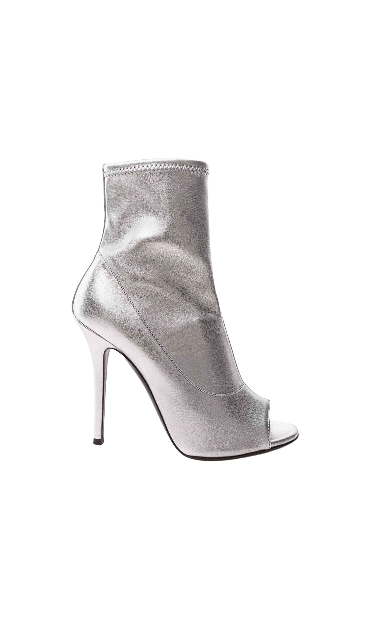 Giuseppe Zanotti Leather Silver Boot Glam Steals