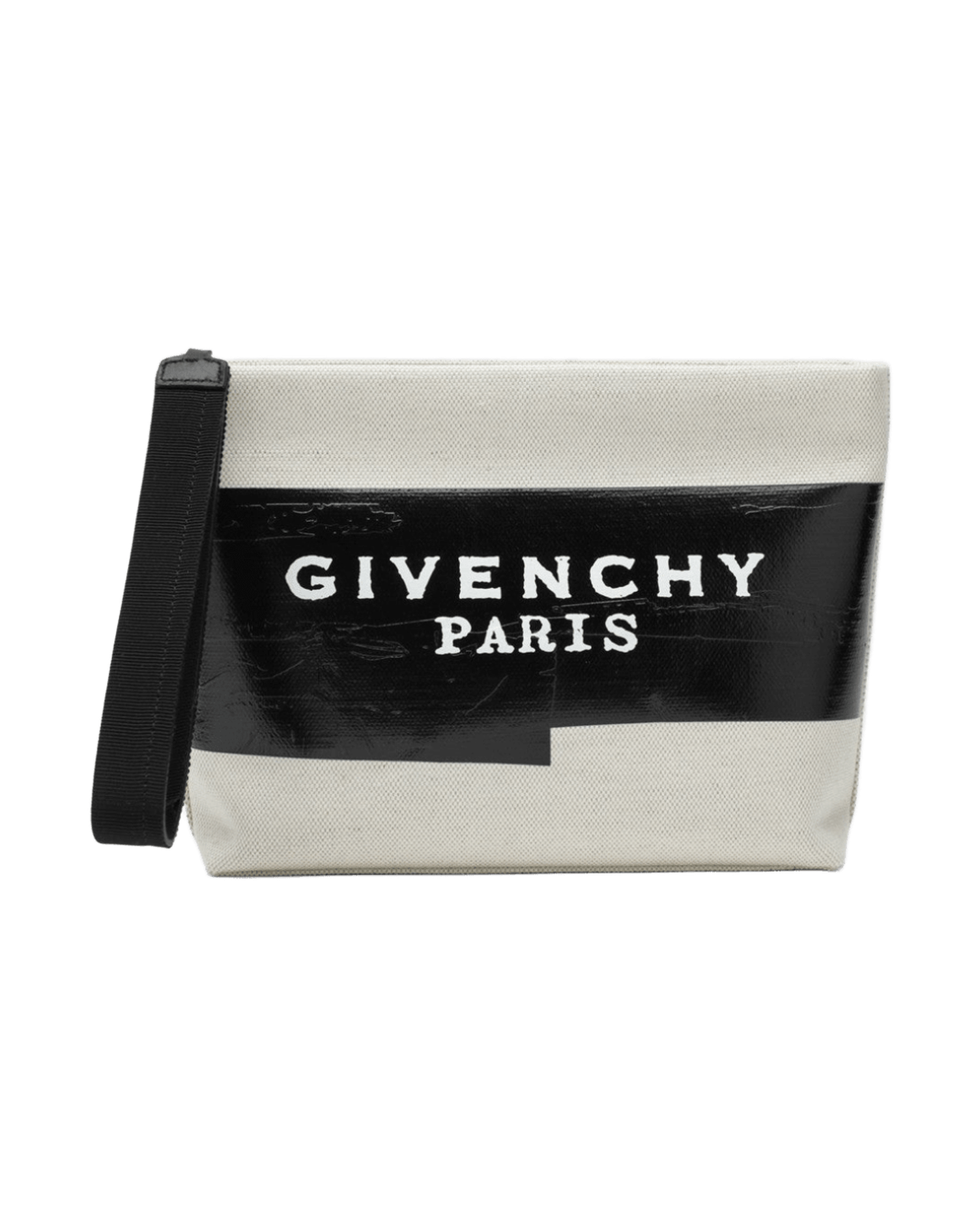 Givenchy Beige Fabric Logo Tape Pouch Glam Steals