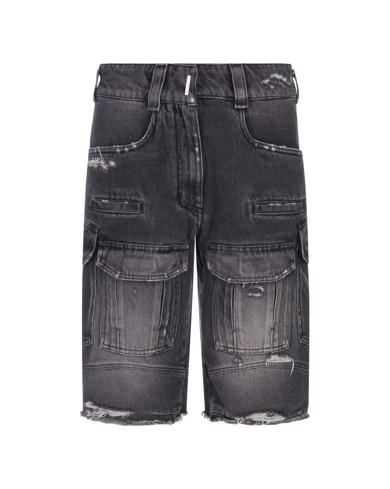 Givenchy Black Fibres Cargo Shorts Glam Steals