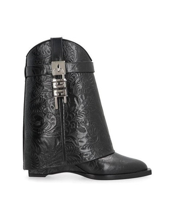 Givenchy Black Lace Calfskin Up Boots Glam Steals